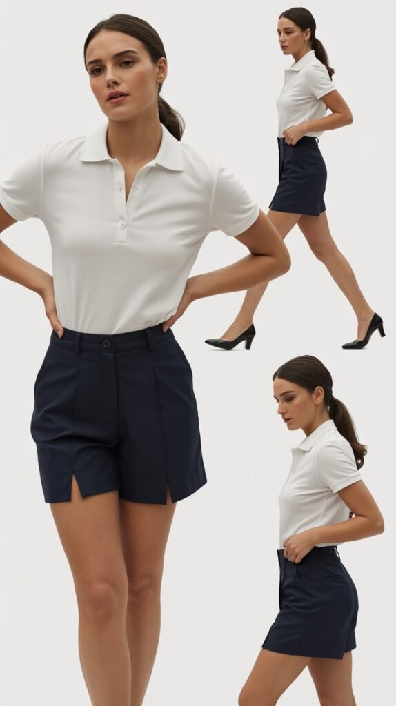 Polo Shirt with Tailored Shorts