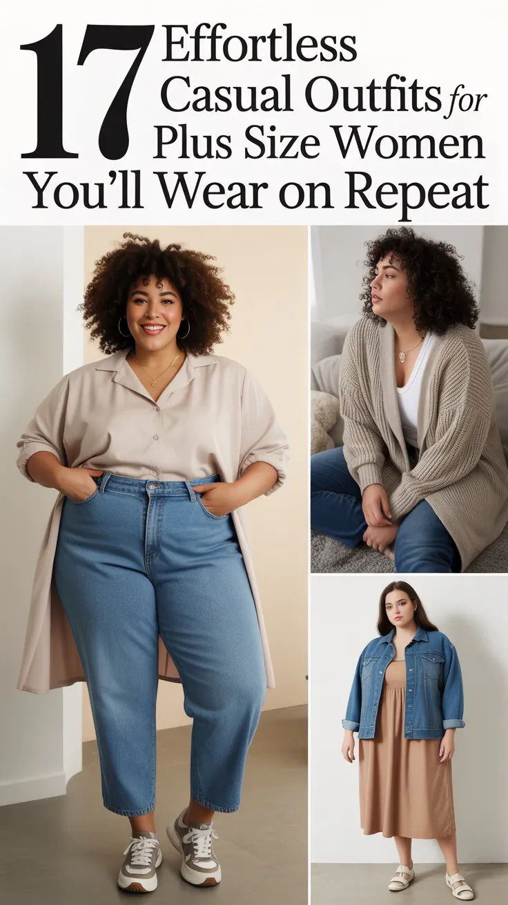 17 Effortless Casual Outfits for Plus Size Women You'll Wear on Repeat