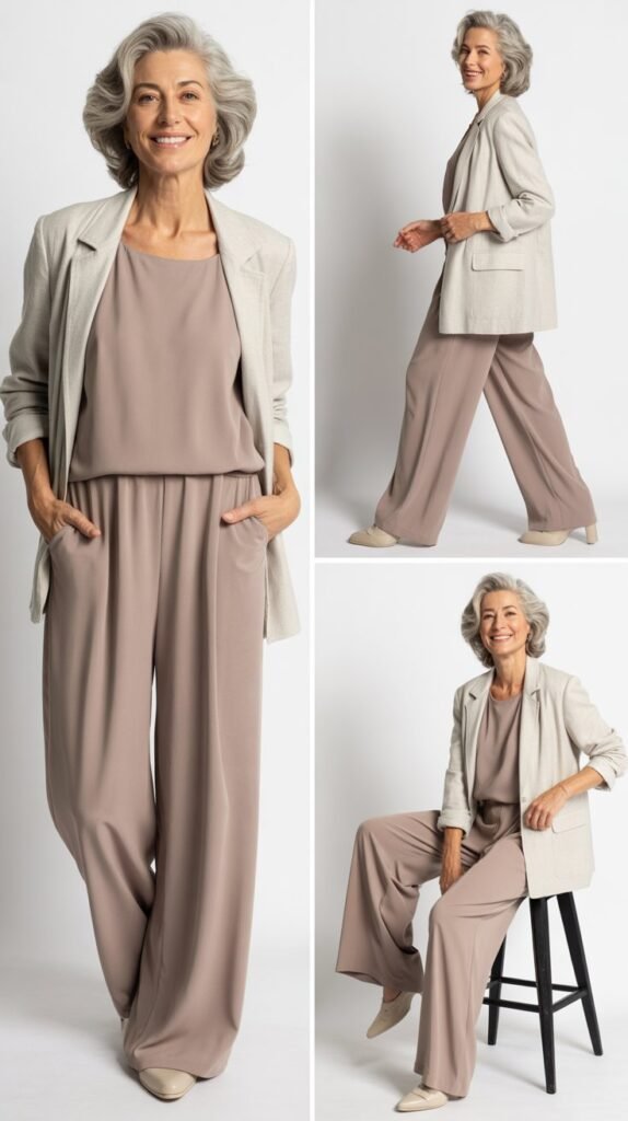 Relaxed Jumpsuit with Light Jacket