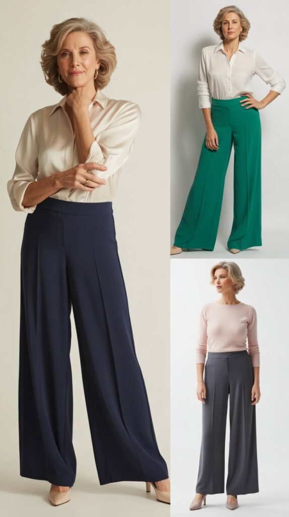 Ankle-Length Palazzo Pants with Fitted Top