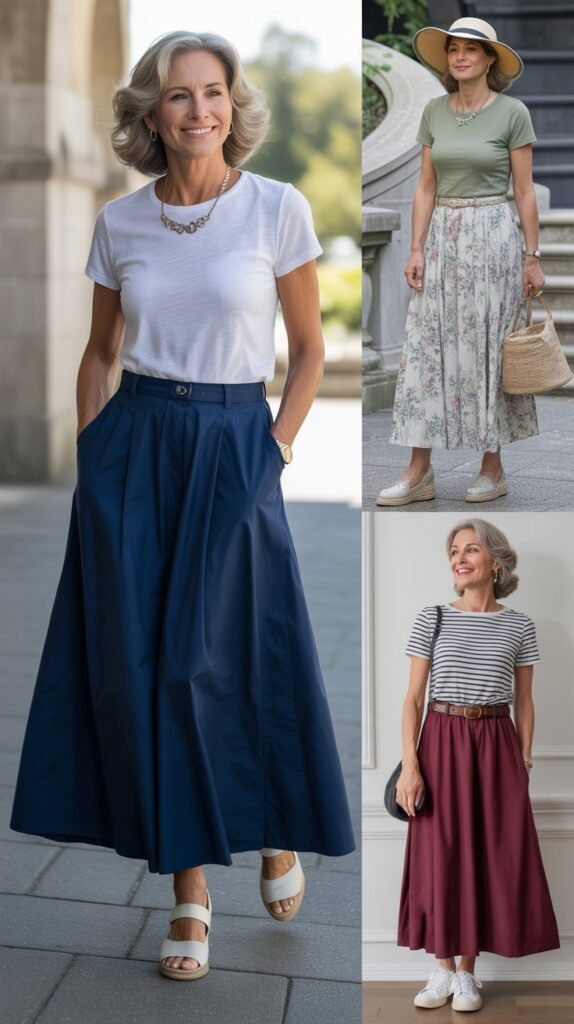  Maxi Skirt with Tucked-In Tee