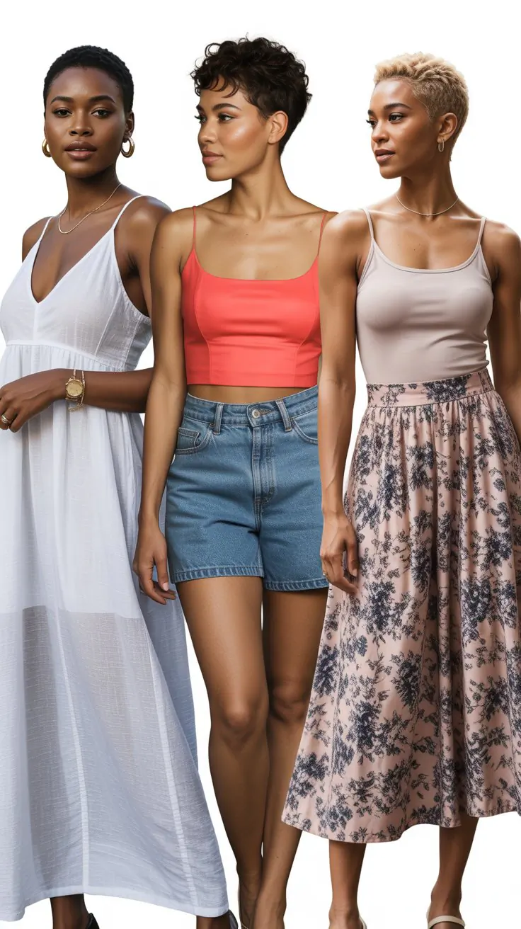 25 Sun Ready Summer Pixie Cut Outfits for Black Women