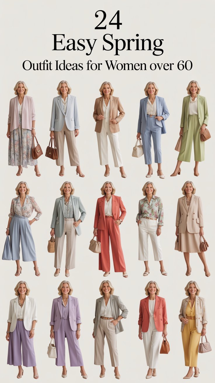 24 Easy Spring Outfit Ideas for Women Over 60