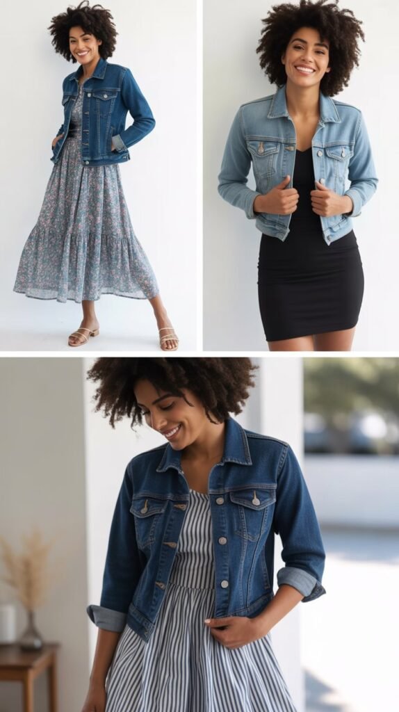  Denim Jacket Over Any Dress