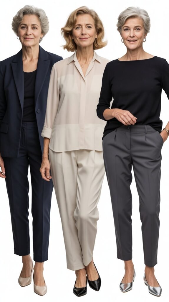 Ankle-Length Trousers with Ballet Flats