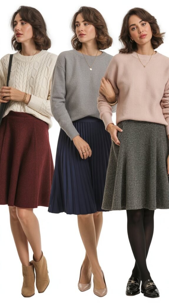 The A-Line Skirt and Sweater Look