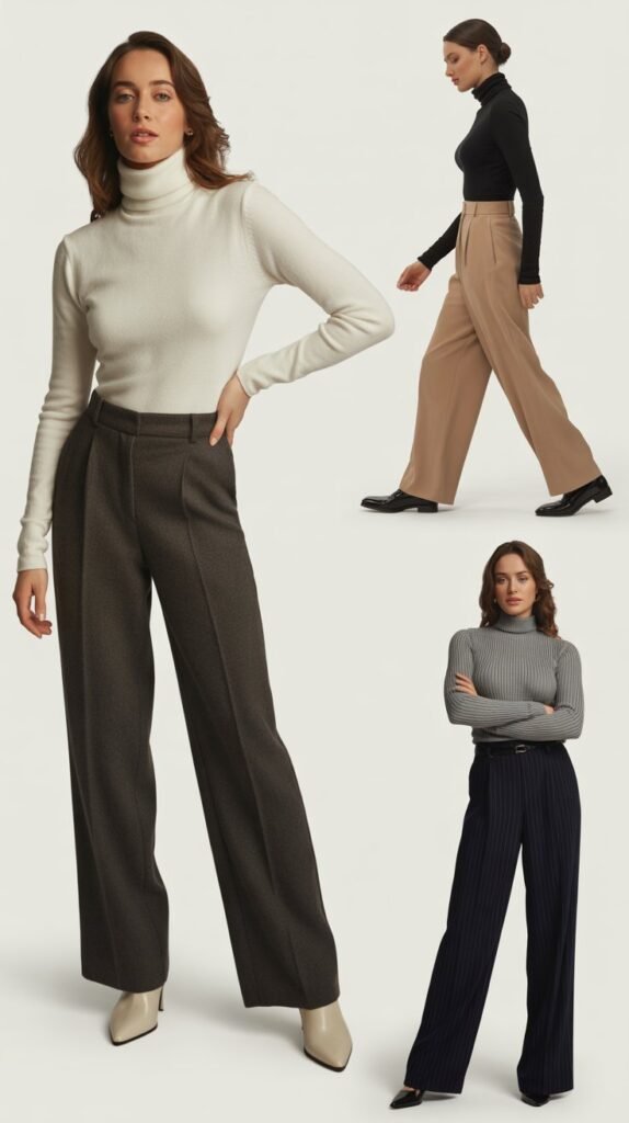The Turtleneck and Trousers Combination