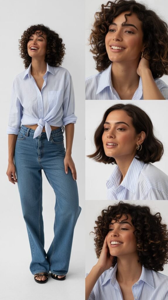 Tied Front Shirt Styling