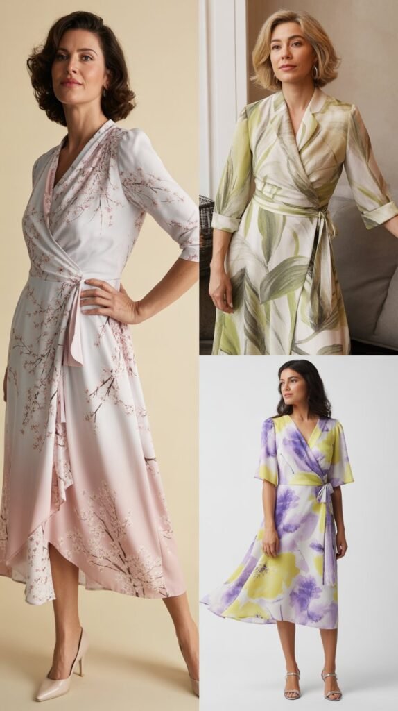  Wrap Dress in Spring Prints