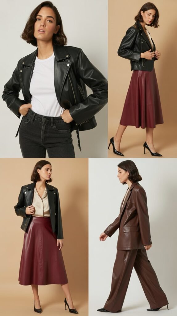 Leather and Faux Leather Pieces