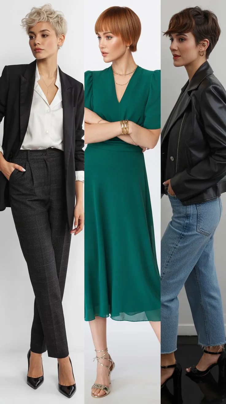 28 Sleek Stunning Outfits for Women With Pixie Cuts