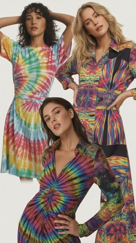 Tie-Dye and Print Explosion Dresses