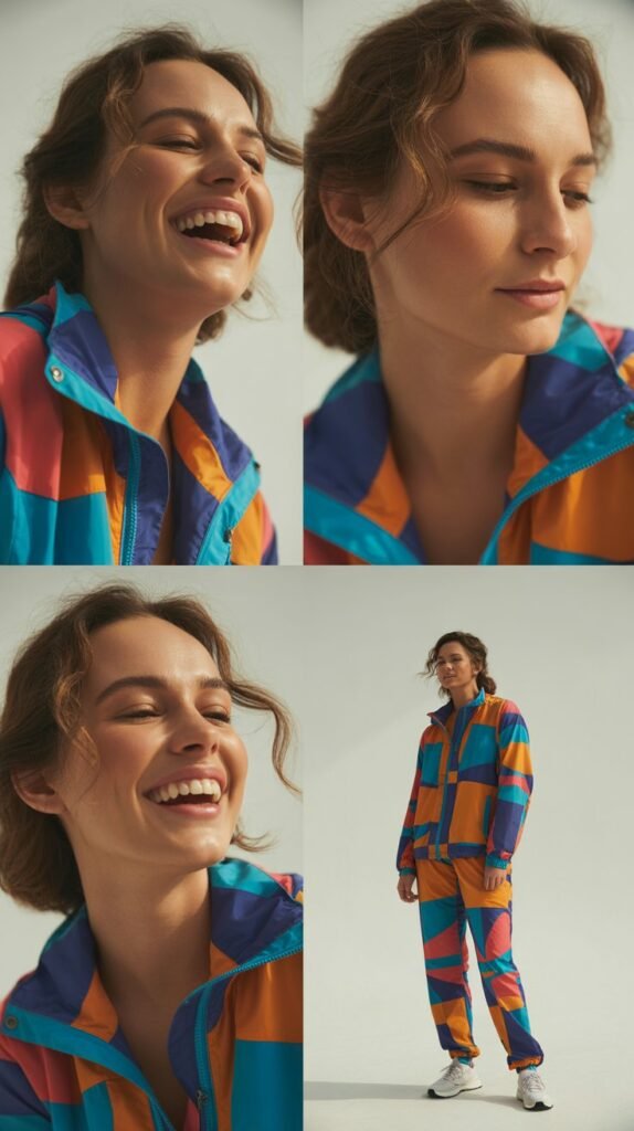  Colorful Windbreaker with Matching Set