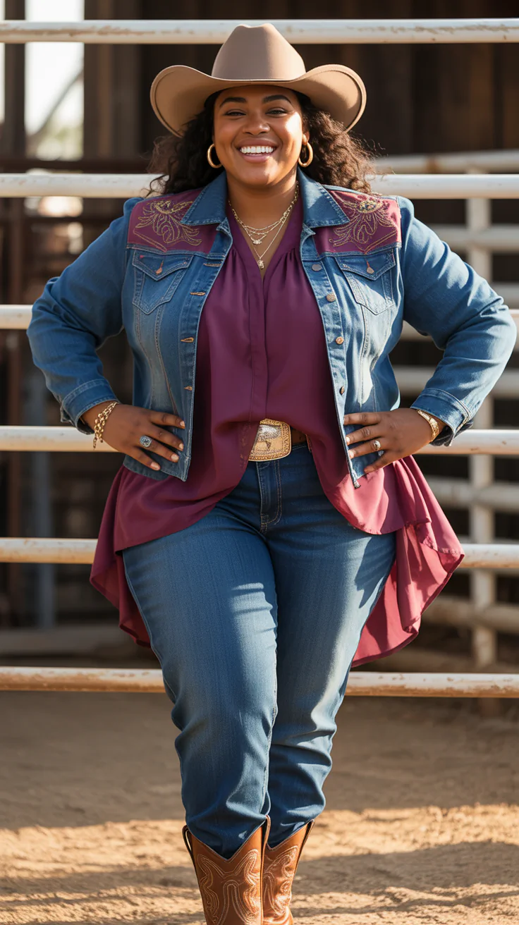 Style Savvy Plus Size Rodeo Outfits for Black Women