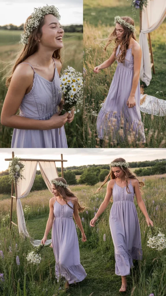  Lavender Bohemian Maxi Dress