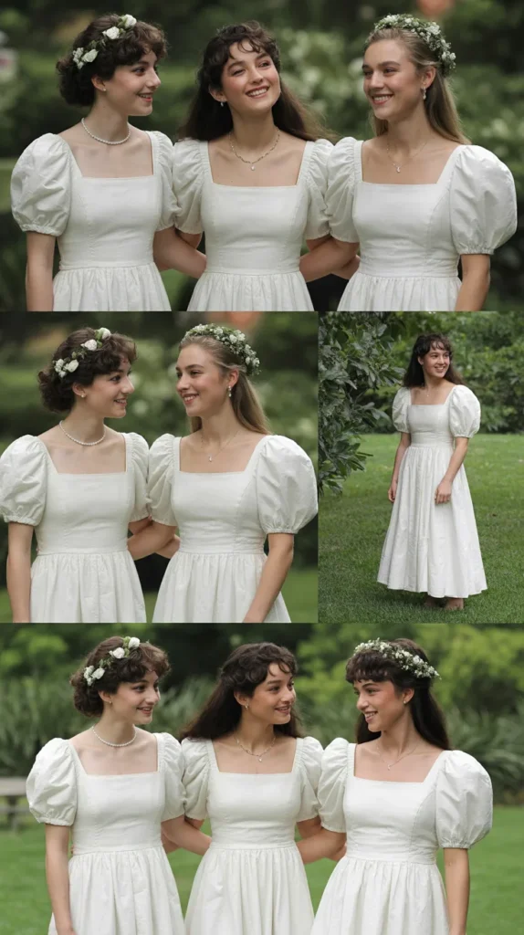 White Puff Sleeve Dress