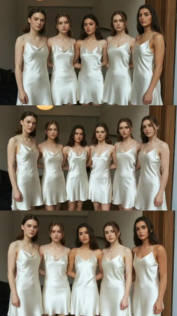 White Satin Slip Dress