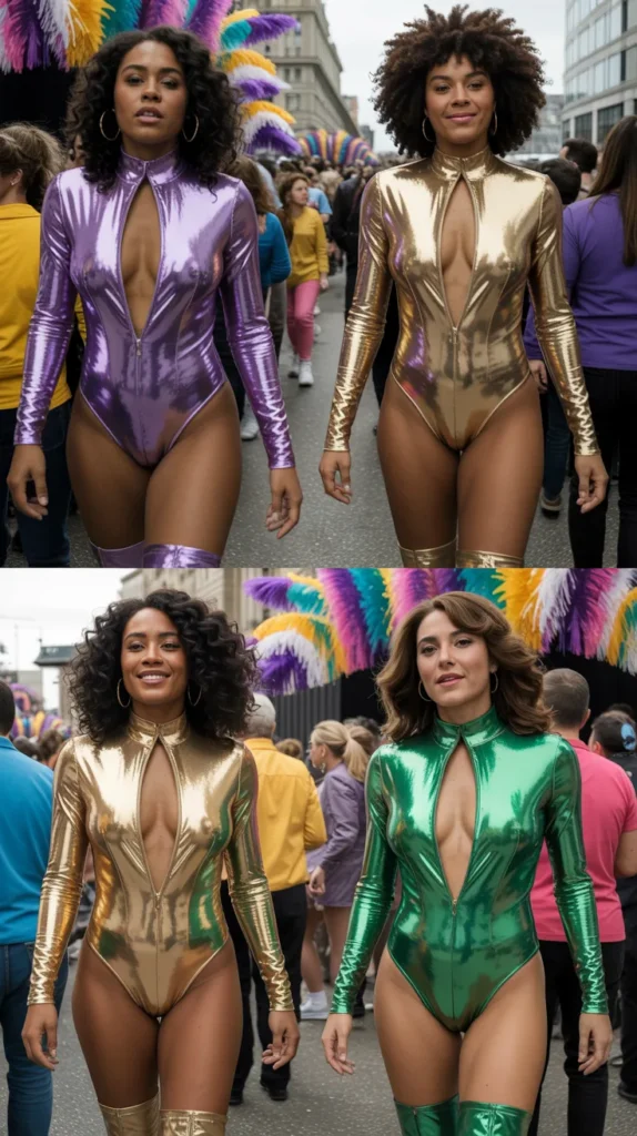 Purple, Gold & Green Sequin Bodysuit Queen