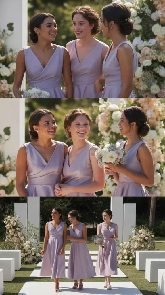 Lilac Midi Dress for Teen Bridesmaids