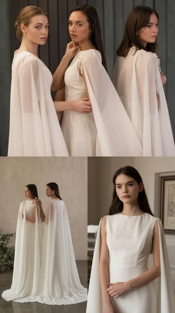  White Cape Dress