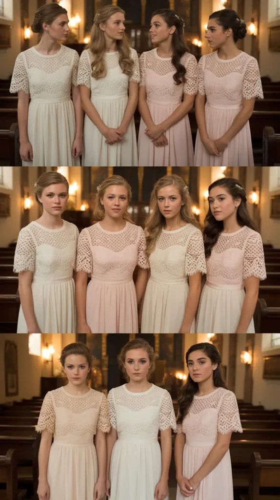 Lace Overlay Junior Bridesmaid Dresses