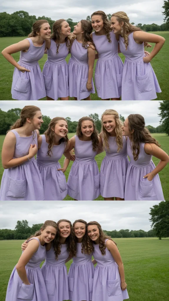 Lilac Bridesmaid Dress With Pockets