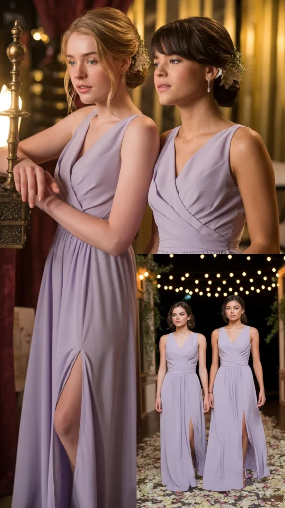  Lavender Maxi Dress with Slit