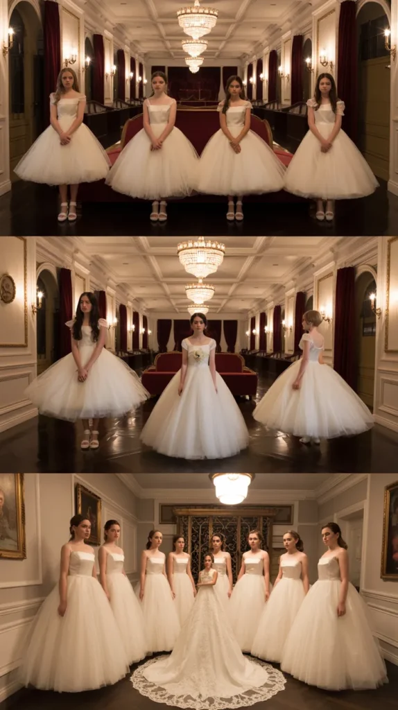  White Tulle Ball Gown