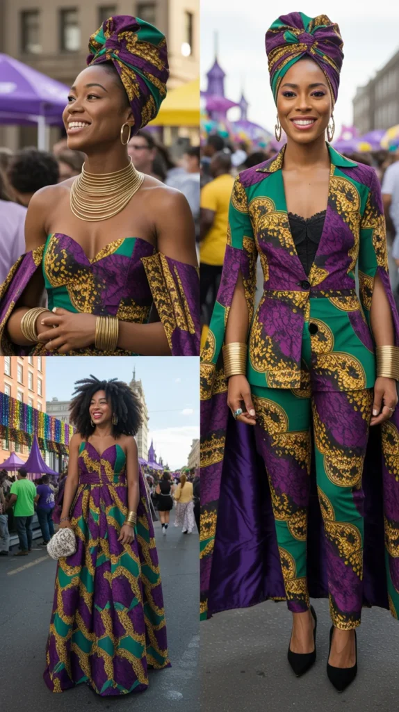 Regal African Print Mardi Gras Fusion