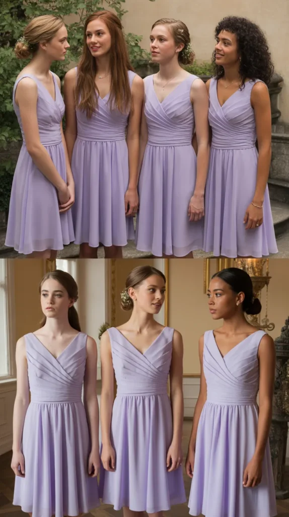 Lilac A-Line Bridesmaid Dress