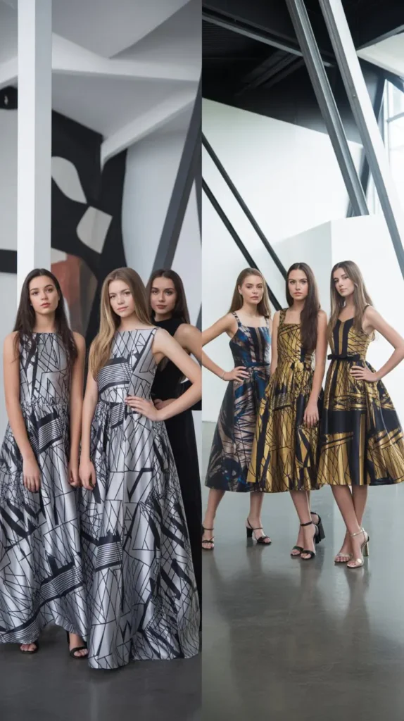 Printed Geometric Dress