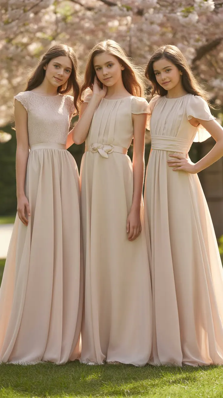 25 Champagne Bridesmaid Dresses for Teenage Bridesmaids