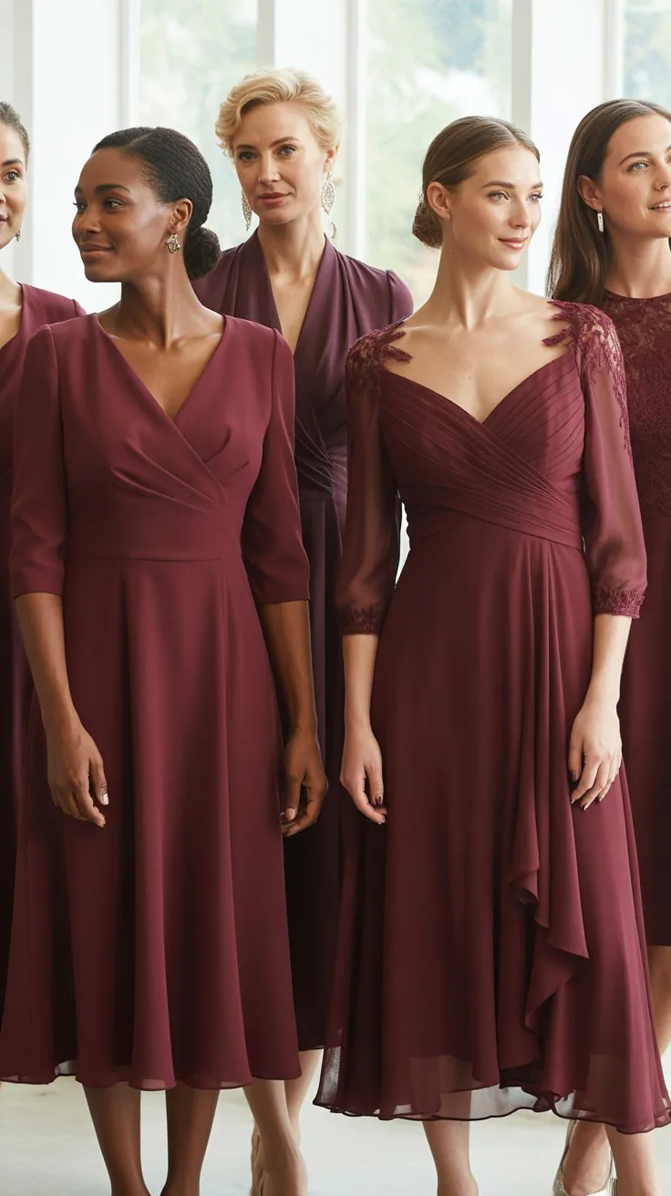 27 Gorgeous Wine-Colored Bridesmaid Dresses Trending Now