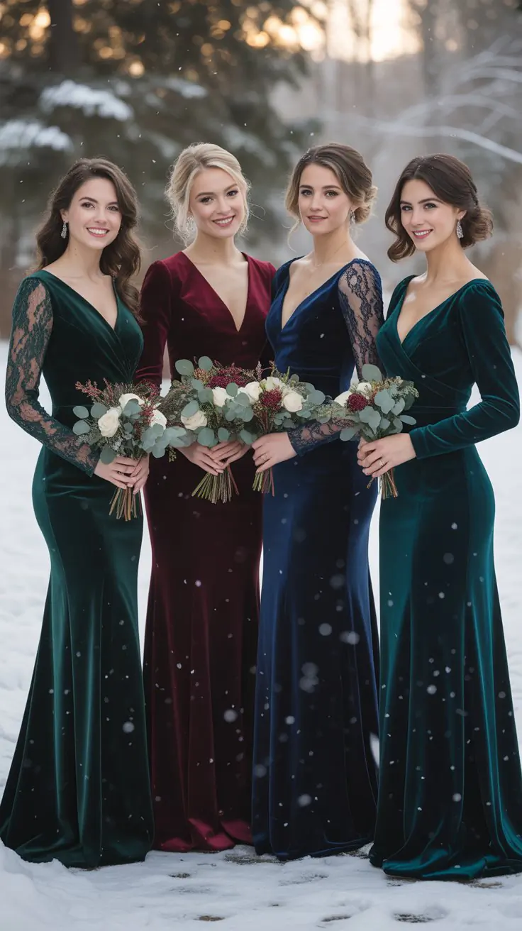 23 Winter Wedding Bridesmaid Dresses That Wow