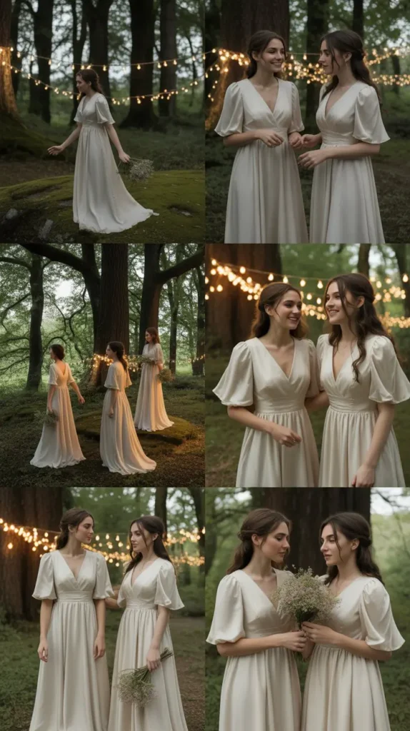Poet Sleeve Bridesmaid Dresses