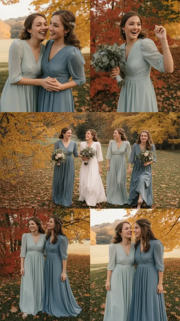 Three-Quarter Sleeve Bridesmaid Dresses