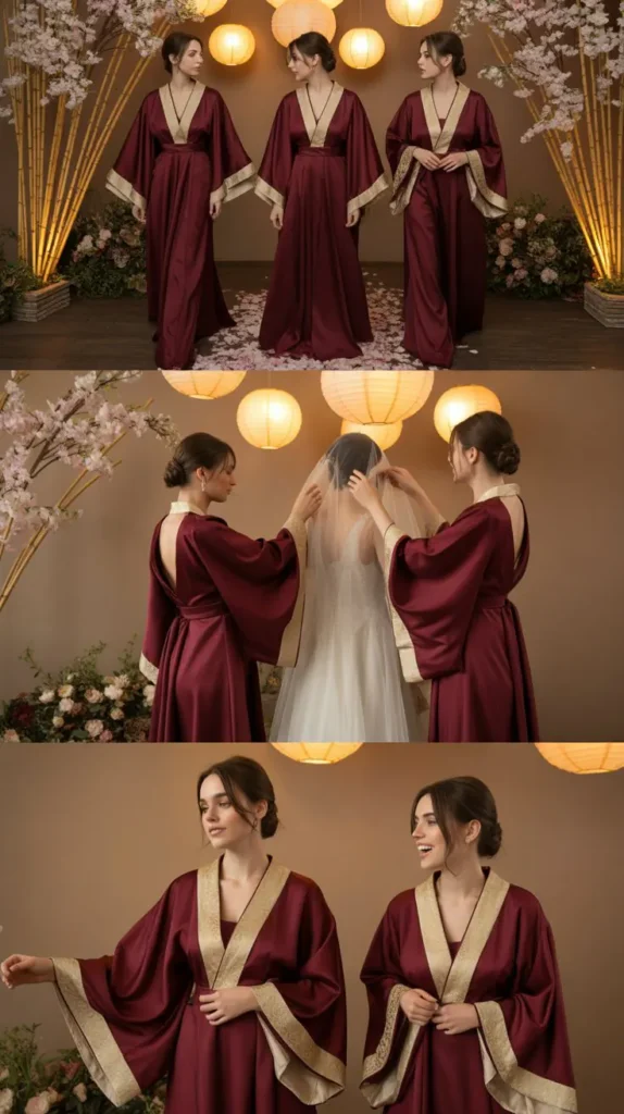 Kimono Sleeve Bridesmaid Dresses