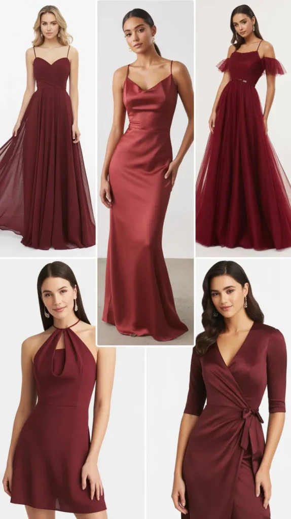 Where to Buy the Best Wine Bridesmaid Dresses Online