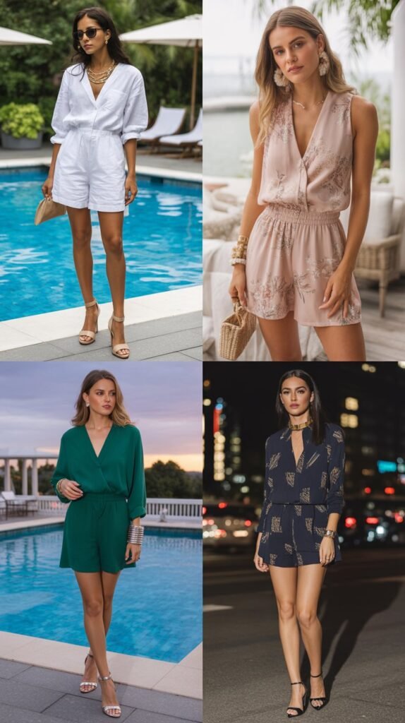  Romper With Bold Accessories