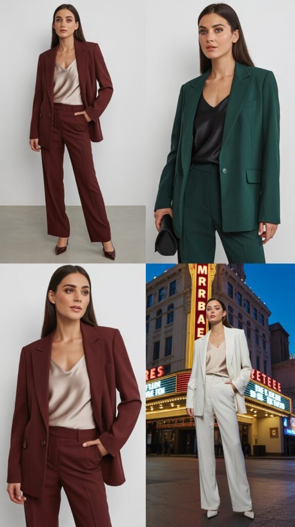 Monochrome Suit with Camisole