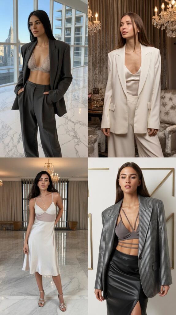 Blazer And Bralette Combination