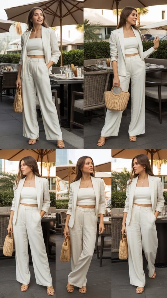  White Linen Co-Ord Set