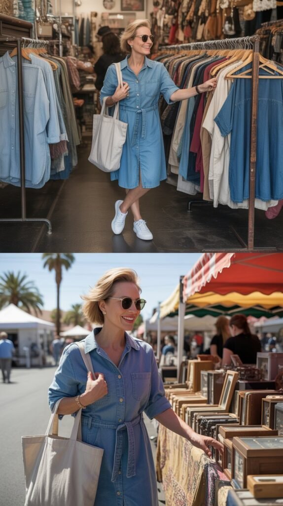 Chambray Shirt Dress