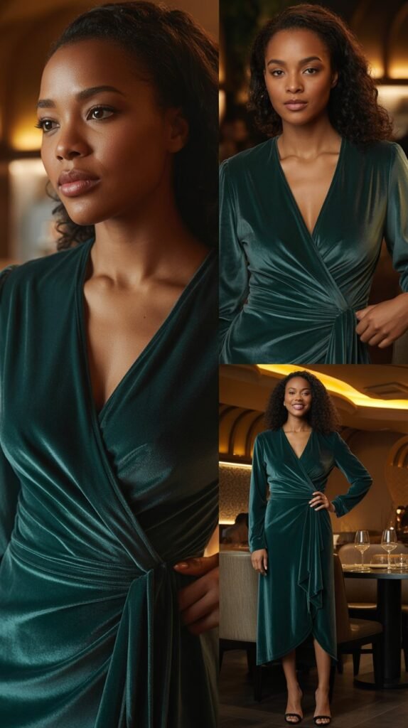 Velvet Wrap Dress