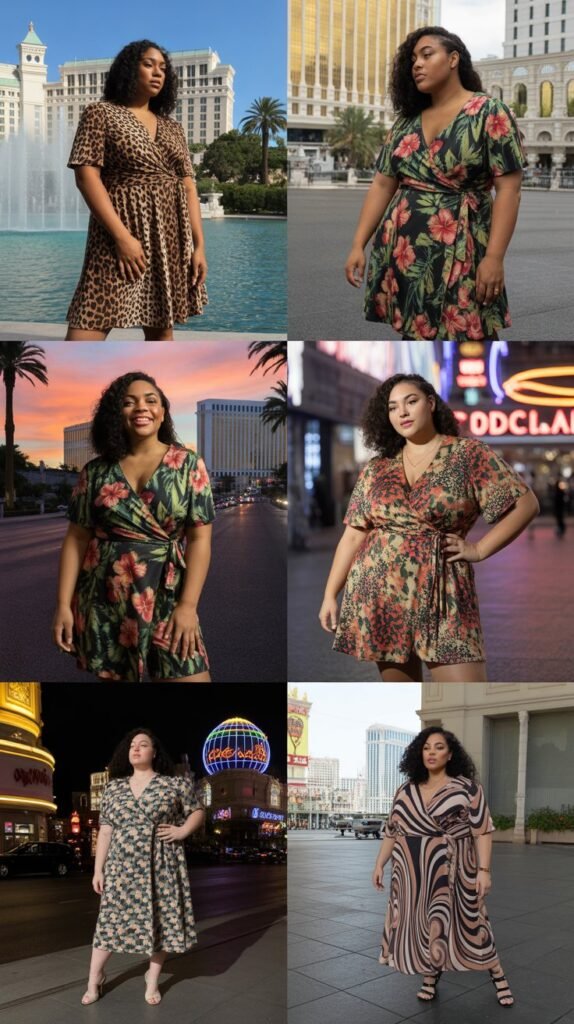 Wrap Dress in Bold Patterns