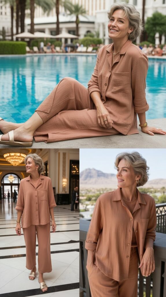 Matching Linen Set (Top and Pants)