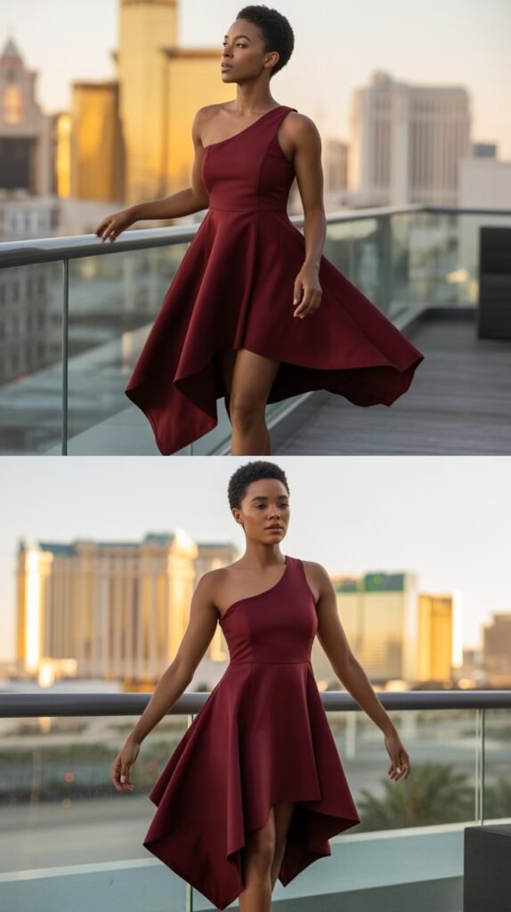 Asymmetrical Hem Dress