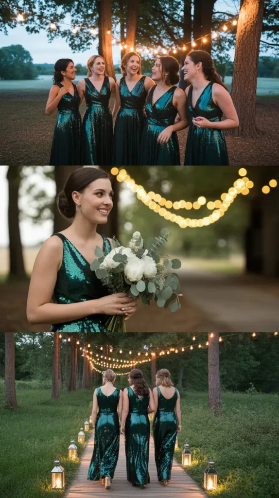 Emerald Green Sequin Dresses