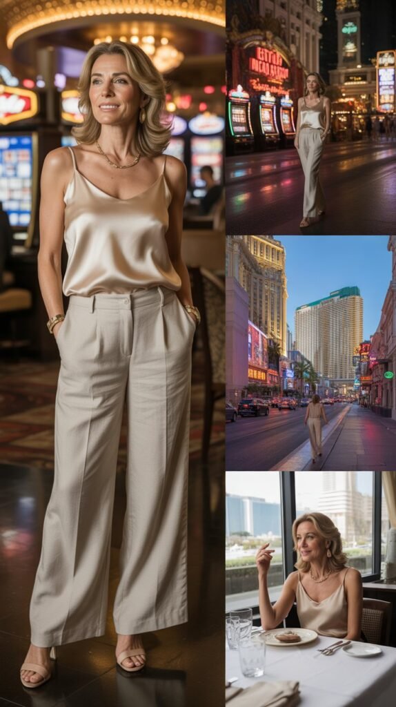 Breezy Linen Pants with a Silk Camisole