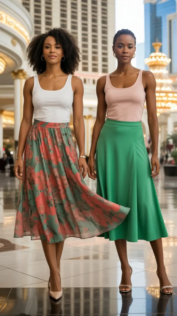 Midi Skirt With Fitted Tank